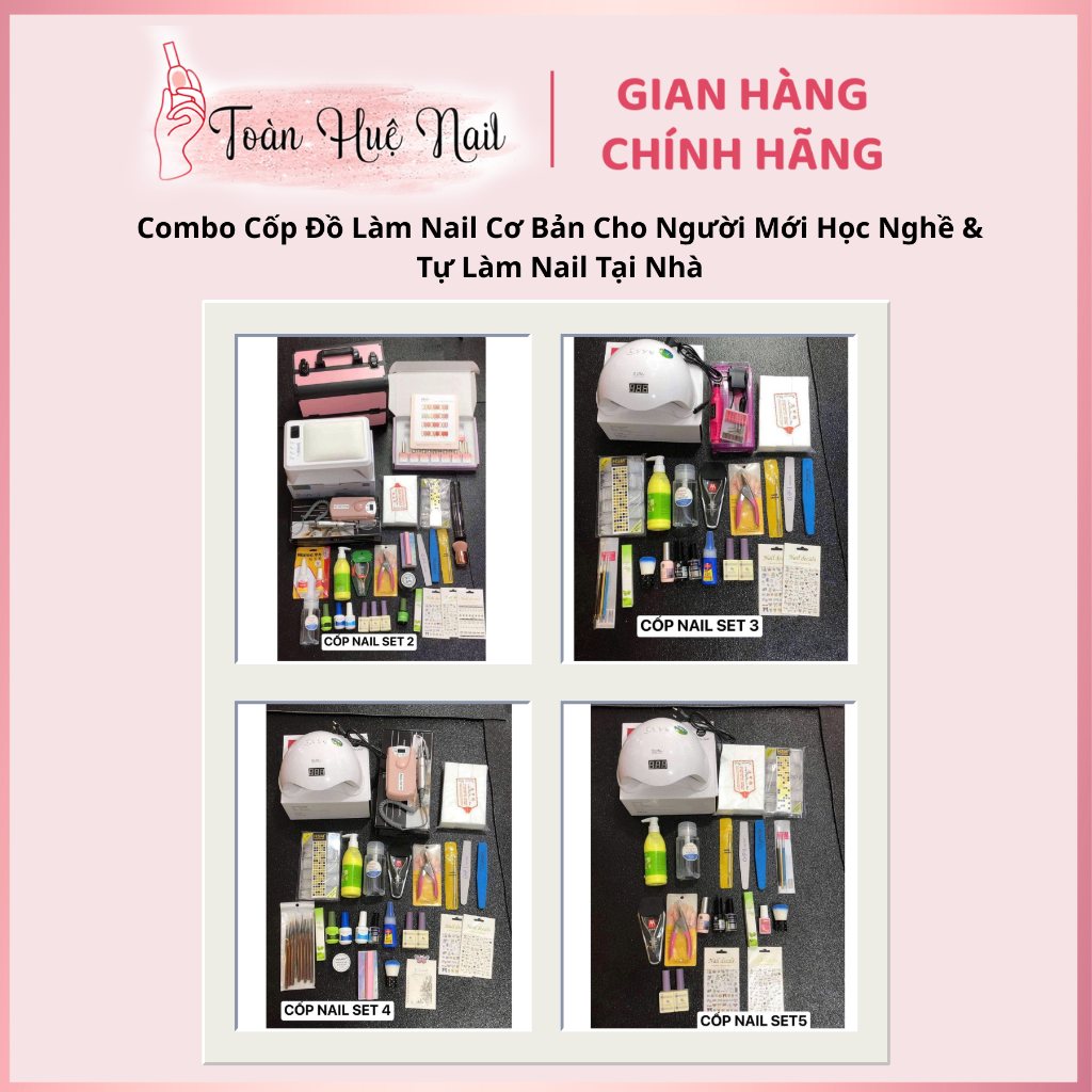 Combo Cốp Đồ Làm Nail Cơ Bản Cho Người Mới Học Nghề & Tự Làm Nail Tại Nhà – Đầy Đủ Dụng Cụ, Dễ Dùng, Tiết Kiệm