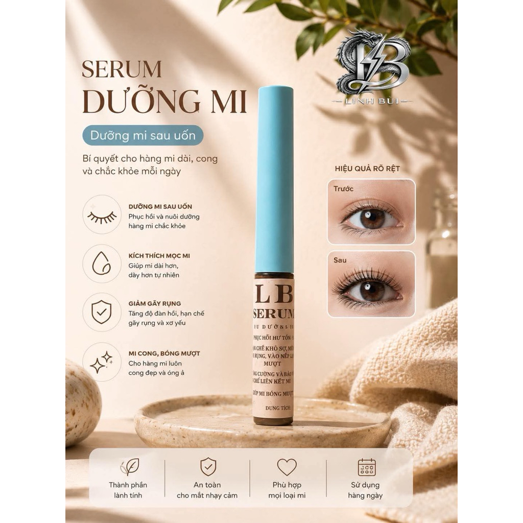 Serum Dưỡng Mi Sau Uốn LB | Dưỡng Mi Khỏe, Bóng Mượt | Phục Hồi Mi Sau Khi Uốn