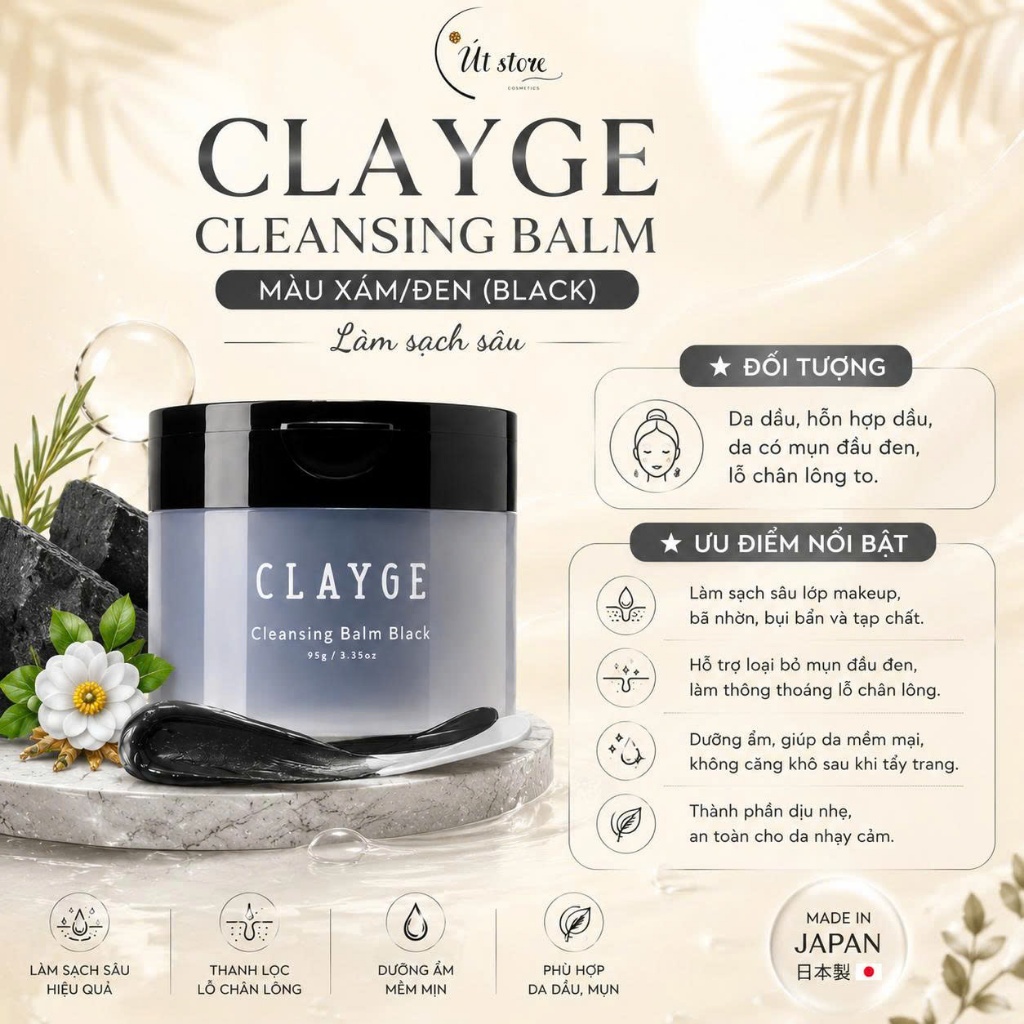 Sáp Tẩy Trang CLAYGE Cleansing Balm Nhật Bản 95g