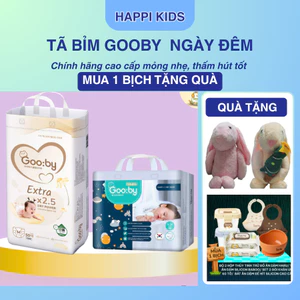 Tã bỉm Gooby mỏng mềm mại, chống tràn, an toàn, siêu thấm công nghệ Hàn Quốc
