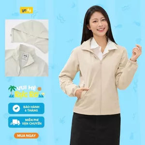 Áo khoác gió nữ YODY dáng basic giữ ấm cản gió giữ ấm tốt WCWC25F048
