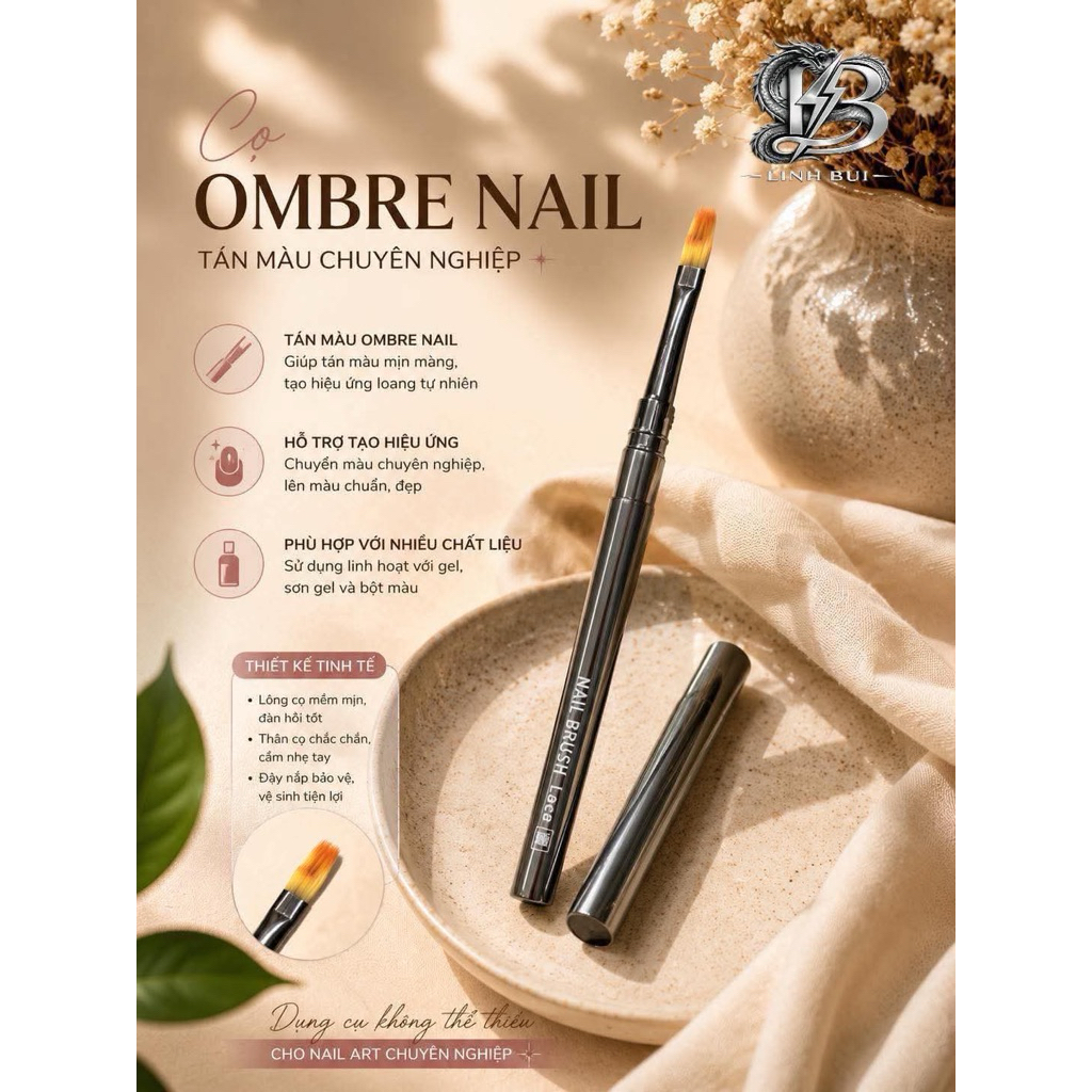 Cọ Ombre Nail Chuyên Dụng | Cọ Tán Màu Ombre Làm Nail | Cọ Nail Brush Chuyển Màu LINH BÙI