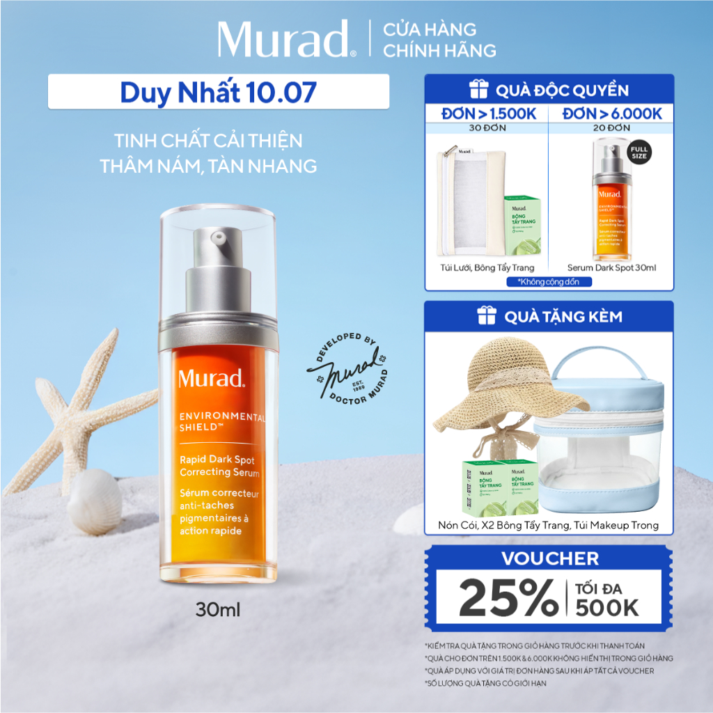 Tinh chất hỗ trợ làm mờ vết nám Murad Rapid Dark Spot Correcting Serum 30ml