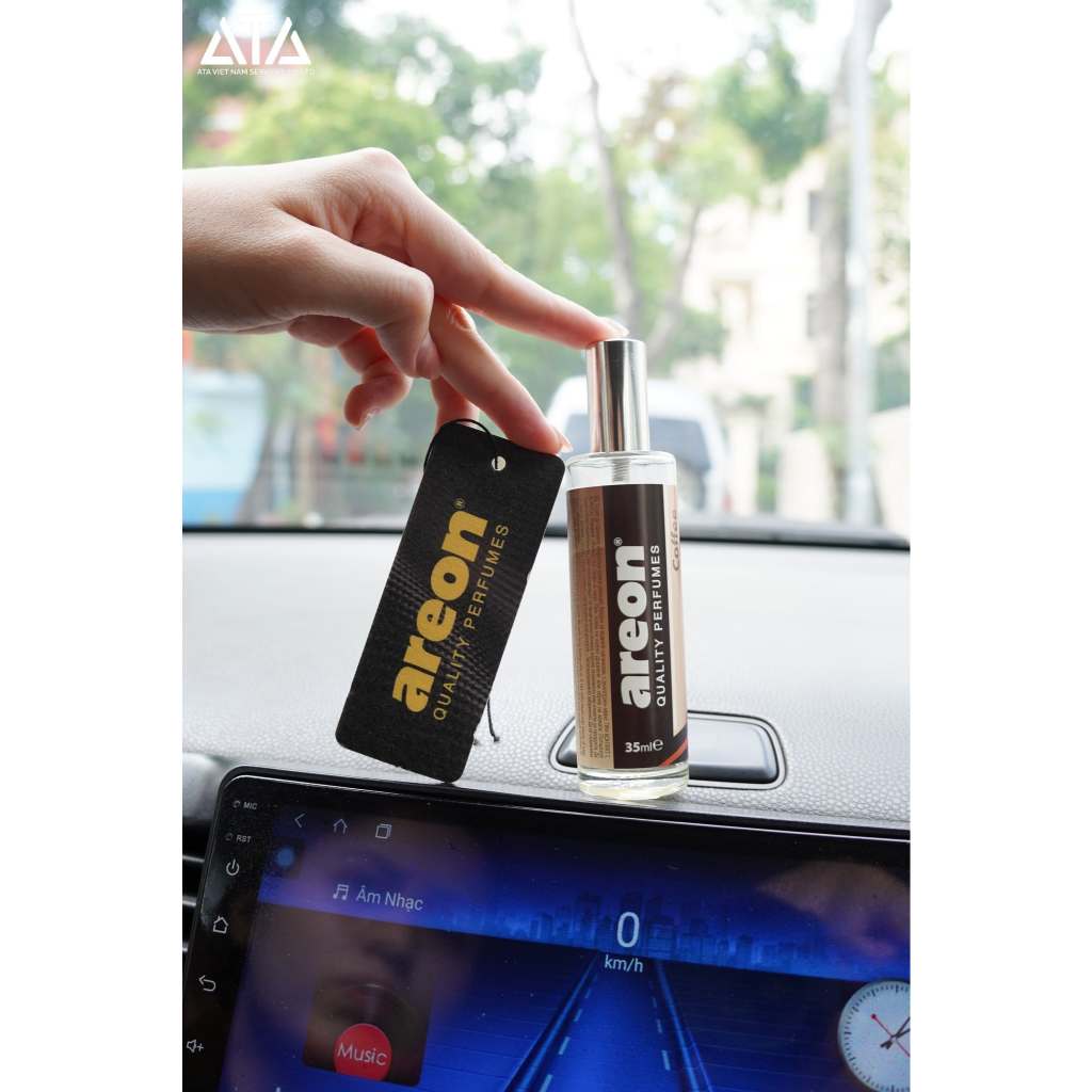 Nước Hoa Ô Tô AREON Car Coffee 35ml Nhập Khẩu Bulgaria- Hương Cà Phê Thơm Lâu, Phụ Kiện Ô Tô Cao Cấp