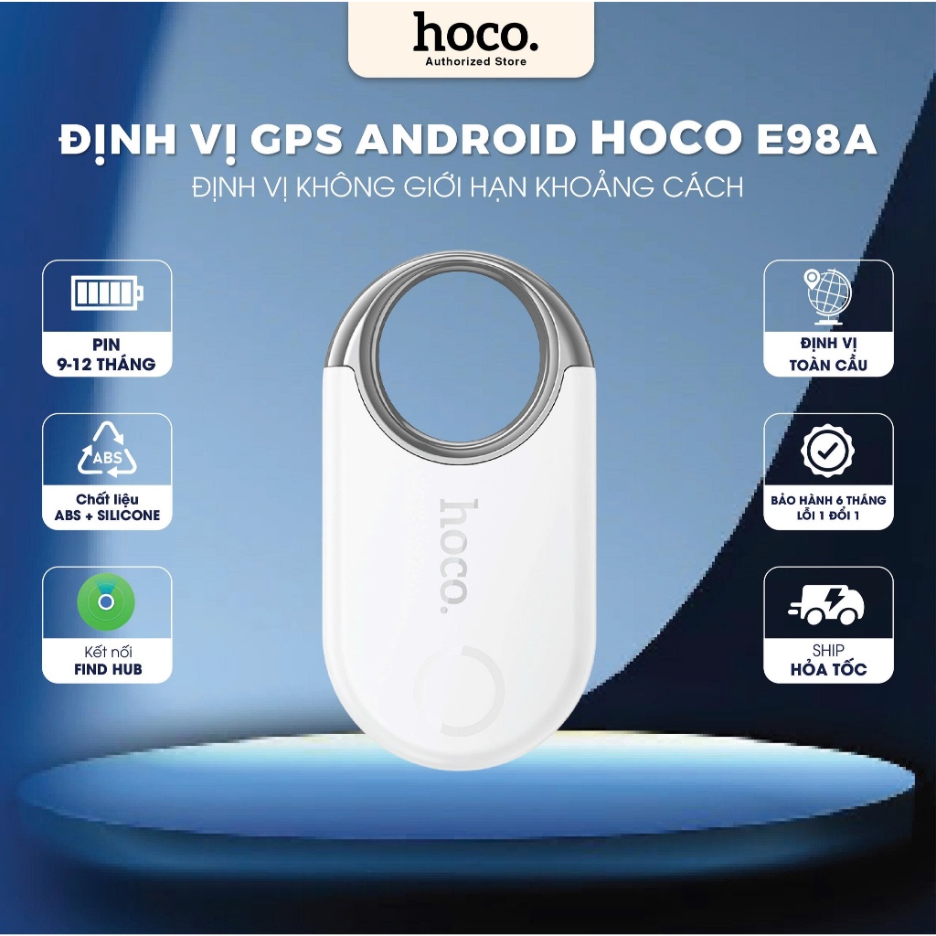 Thiết bị định vị Hoco E98A dùng cho Android. Định vị xe máy. Định vị thú cưng. Pin 9-12 Tháng. Bảo hành 1 đổi 1