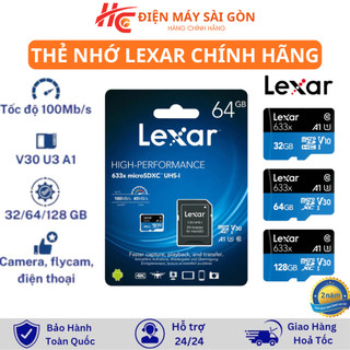 Thẻ nhớ Micro SD LEXAR 32GB/ 64GB/ 128GB Chính Hãng, Class 10, Chuyên Dùng Cho Camera Quan Sát, Máy Ảnh