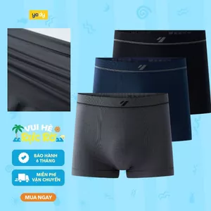 Combo 3 quần lót nam dáng boxer YODY cạp cao thoải mái co giãn MCUN26A005