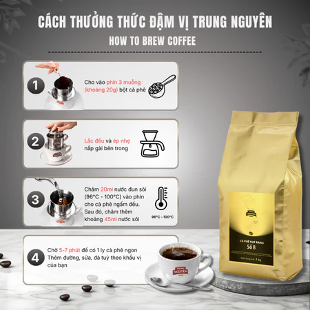 Cà Phê Chồn Rang Xay Trung Nguyên Legend DRIP 8 Chọn Lọc Hạt Arabica Robusta Excelsa Ngon Túi 3 Kg