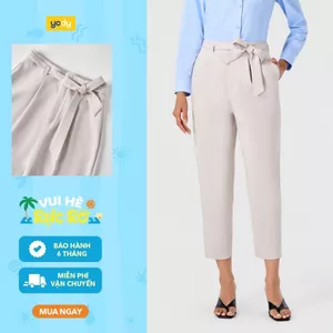 Quần âu nữ YODY quần công sở cạp cao tôn dáng kèm đai thắt lưng WCTR26A012