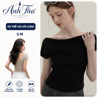 Áo Thun Nữ Trễ Vai Ôm Body, Cổ V Hở Lưng Thời Trang Quyến Rũ