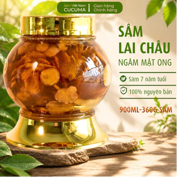 Sâm Lai Châu 7 Năm Tuổi Ngâm Mật Ong 360g Sâm Tươi Hũ 900ml Linh Sâm