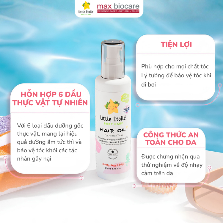 Dầu dưỡng tóc Little Étoile Baby Care Úc đa năng 4 trong 1 cho bé
