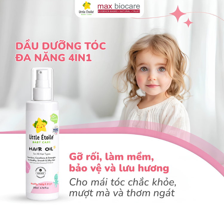 Dầu dưỡng tóc Little Étoile Baby Care Úc đa năng 4 trong 1 cho bé