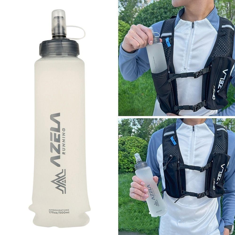 Chai Nước Thể Thao Cỡ 500/250ml Azela, Bình Mềm Có Thể Gập gọn, phù hợp Thể Thao, Du Lịch Chạy bộ, đạp xe, Trail