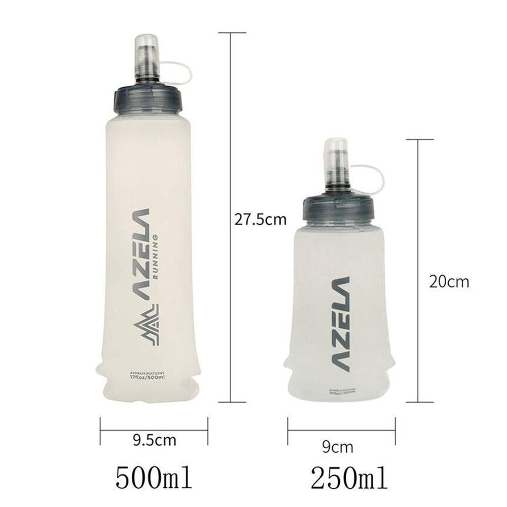 Chai Nước Thể Thao Cỡ 500/250ml Azela, Bình Mềm Có Thể Gập gọn, phù hợp Thể Thao, Du Lịch Chạy bộ, đạp xe, Trail