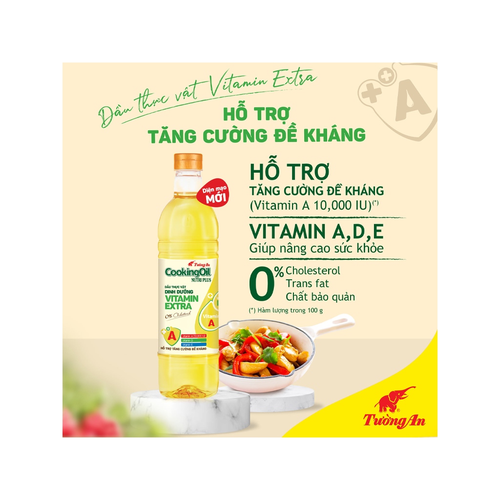 [TẶNG QUÀ NGẪU NHIÊN CHO ĐƠN TỪ 200K ÁP DỤNG 07-10.07] Dầu ăn Tường An Cooking Oil Nutri Plus  1L