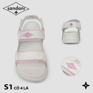 Giày Sandal Cỏ Bốn Lá Nữ SANDANI S1 TRINH Dép Quai Hậu Nữ Trắng Ngà Phối Màu Giày Nữ Nhẹ-Bền-Dễ Thương