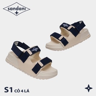 Giày Sandal Cỏ Bốn Lá Nữ SANDANI S1 TRINH Dép Quai Hậu Nữ Trắng Ngà Phối Màu Giày Nữ Nhẹ-Bền-Dễ Thương