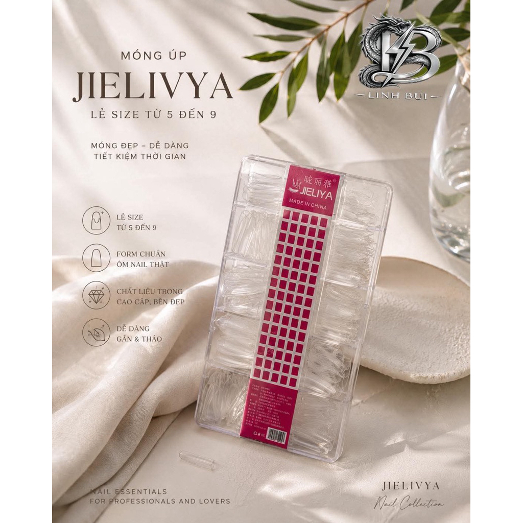 1 hộp móng úpJIELIVYA lẽ size từ 5-9 , 500 móng Linh Bùi