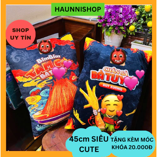 Gấu bông Gối ôm Ăn cùng B...a T,u.y,ế.t In hình 3D Sắc nét Độc Lạ, Quà tặng trẻ em, Quà tặng sinh nhật - HAUNNISHOP