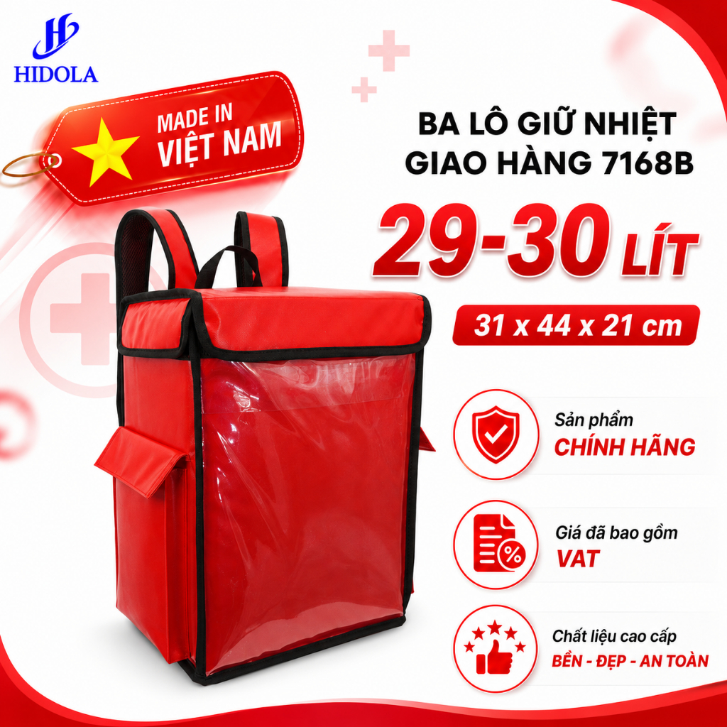 Balô giữ nhiệt giao hàng 7168B, 30 Lít