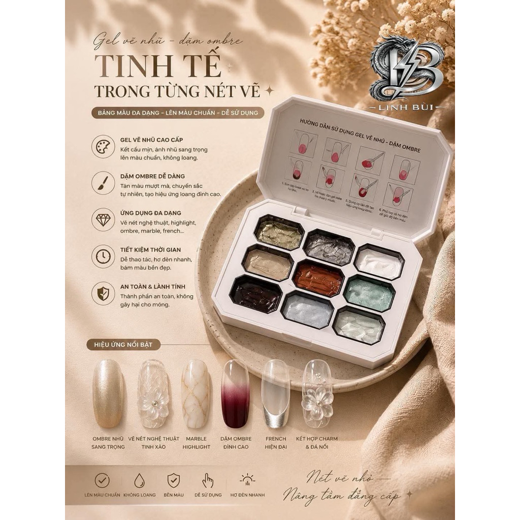 ✨ GEL VẼ  nhủ – GEL DẶM OMBRE LINH BÙI ✨
