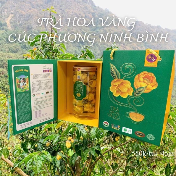 Trà Hoa Vàng 45gr_quà tặng, trà ngủ ngon, giảm mỡ nội tạng, ổn định huyết áp, trà thư giãn