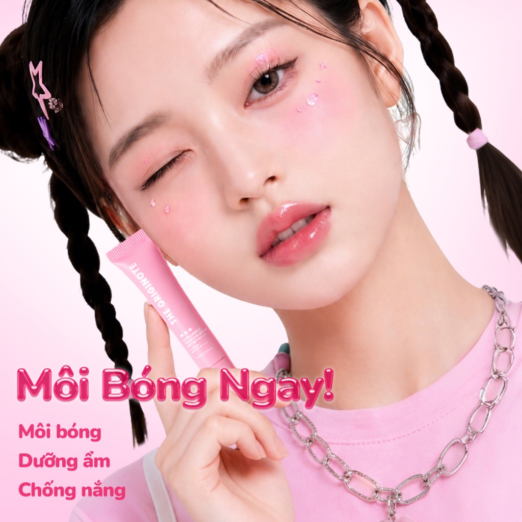 [MUA 2 TẶNG 1] Combo 2 Son Dưỡng Hyaluberry The Originote 3 in 1 Dưỡng Môi Chống Nắng Không Dính Siêu Mịn Môi Son Bóng