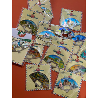 Magnet Khui nắp hình chiếc Quạt - Nam Châm Tủ Lạnh quạt kim loại 3D - Quà Tặng Lưu Niệm Việt Nam