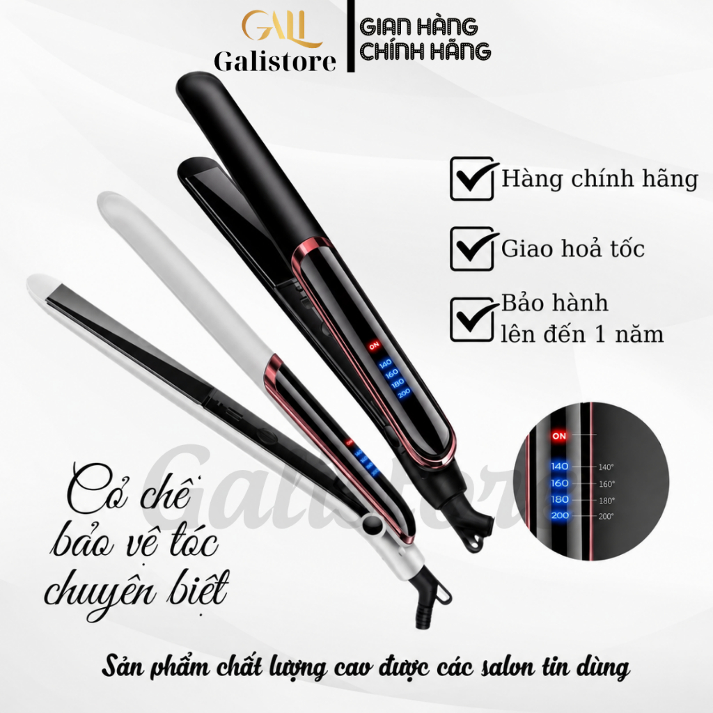 Máy ép duỗi tóc Y8, là tóc, uốn xoăn tóc 3in1 - Galistore