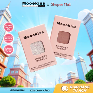 Bảng phấn mắt đơn Mooekiss bao gồm các màu highlight, contour, matte và shimmer cho trang điểm nhẹ hàng ngày