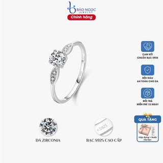 Quà tặng 20/10, Nhẫn bạc nữ s925 đính đá CZ cao cấp, Nhẫn bạc xinh xắn, Nhẫn bạc nữ đính đá - N2466