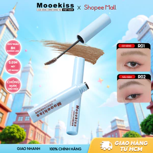 Mascara chải mày Mooekiss, hiệu ứng 3D mờ tự nhiên, màu sắc bền đẹp, dễ sử dụng, không vốn cục R01 3g