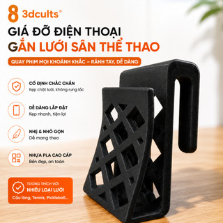 Móc Treo Giá Đỡ Điện Thoại Gắn Hàng Rào Cuối Sân, Gắn lưới   , Quay Video Pickleball, Tennis , Cầu Lông, highlight