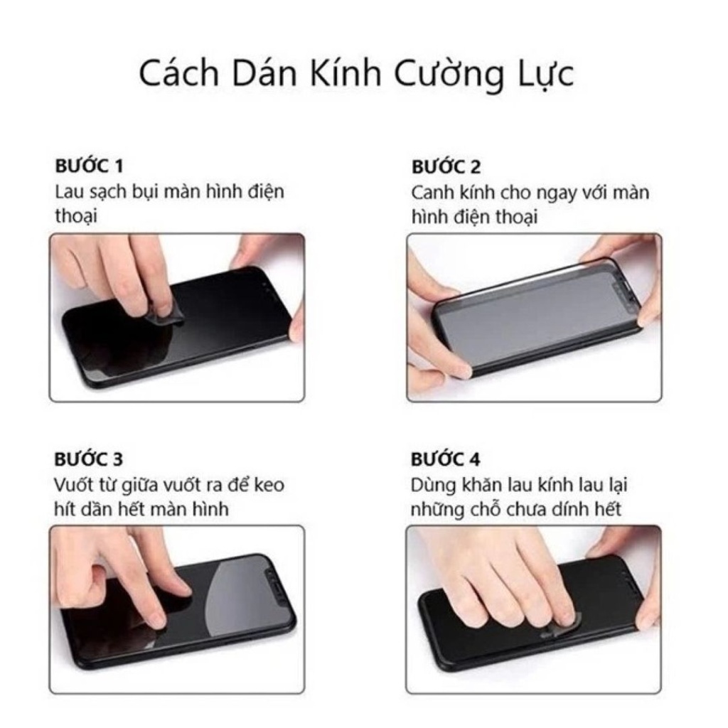 Kính Cường Lực iPhone 3D Chống Trầy Xước 9H – Full Màn, Dán Dễ