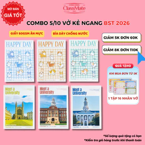 Combo 5/10 Vở Kẻ Ngang 80/120/ 200 Trang CLASSMATE-MONDEZ Bìa Dày Chống Nước Giấy 60gsm Cho Học Sinh