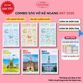 [TẶNG NHÃN VỞ] Combo 5/10 Vở Kẻ Ngang 80/120/ 200 Trang CLASSMATE-MONDEZ Bìa Dày Chống Nước Giấy 60gsm Cho Học Sinh