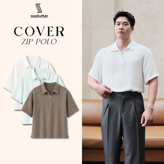 Áo Polo Nam Khóa Kéo Cover Zip Polo SSSTUTTER Form Regular Mềm Mại Thoáng Mát Phối Đồ Đẹp