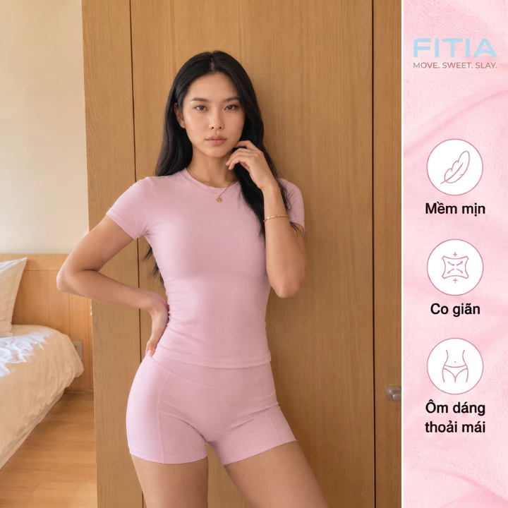 Bộ Đồ Tập Gym Nữ Fitia FITS1 Áo Tập Gym Nữ Quần Short Đồ Tập Yoga Pilates Nhanh Khô