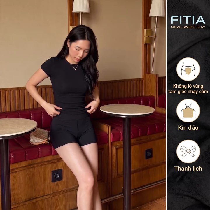 Bộ Đồ Tập Gym Nữ Fitia FITS1 Áo Tập Gym Nữ Quần Short Đồ Tập Yoga Pilates Nhanh Khô