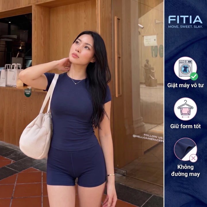 Bộ Đồ Tập Gym Nữ Fitia FITS1 Áo Tập Gym Nữ Quần Short Đồ Tập Yoga Pilates Nhanh Khô