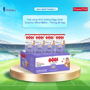 Sữa uống dinh dưỡng Oggi Gold Smartie phát triển trí não, hỗ trợ hấp thu - Hộp 110ml/180ml