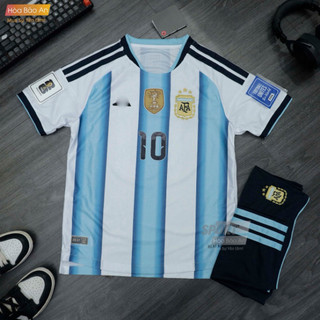Bô Quần Áo bóng đá WC 2026 Argentina - Vải thái cao cấp - Áo Messi số 10 argentina mẫu mới