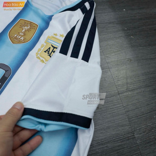 Bộ Quần Áo Bóng Đá Argentina 2024 Quần Trắng