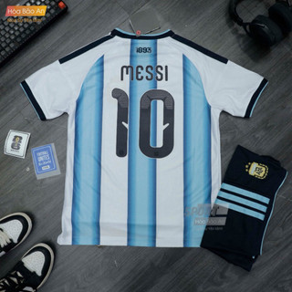 Bộ Quần Áo Bóng Đá Argentina 2024 Quần Trắng