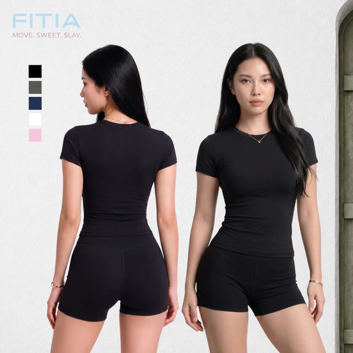 Bộ Đồ Tập Gym Nữ Fitia FITS1 Áo Tập Gym Nữ Quần Short Đồ Tập Yoga Pilates Nhanh Khô