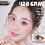 Lens mắt 428 Brown màu nâu trơn tự nhiên, không viền, size nhỏ - thương hiệu LUNA EYES