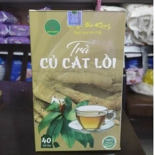 Hộp 40 gói trà thảo mộc Bảo Khang trà Củ Cát Lòi thanh nhiệt, lợi tiểu, tiêu thũng, và hỗ trợ giảm viêm