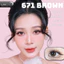 Lens mắt 671 Violet màu tím filter không viền tự nhiên, size nhỏ - brand LUNA EYES