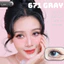 Lens mắt 671 Gray màu xám filter, viền xám nhạt tự nhiên, size nhỏ - thương hiệu LUNA EYES